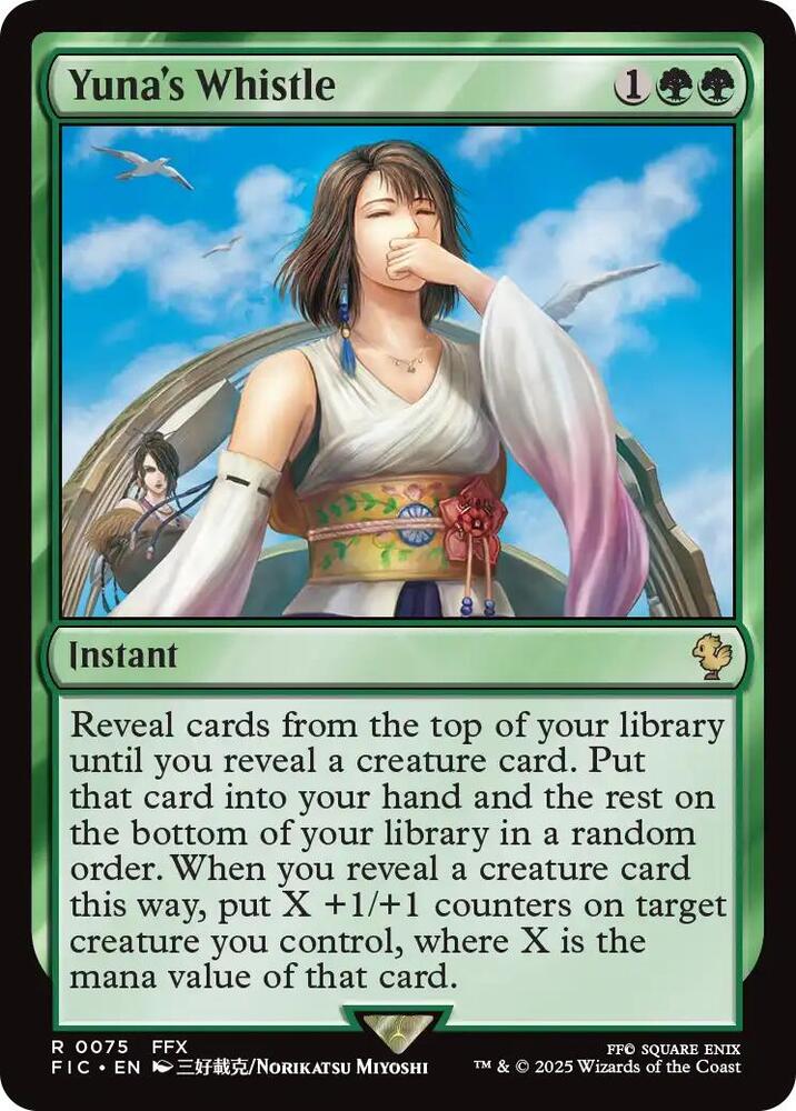 Yuna's Whistle 75 card from Commander: FINAL FANTASY