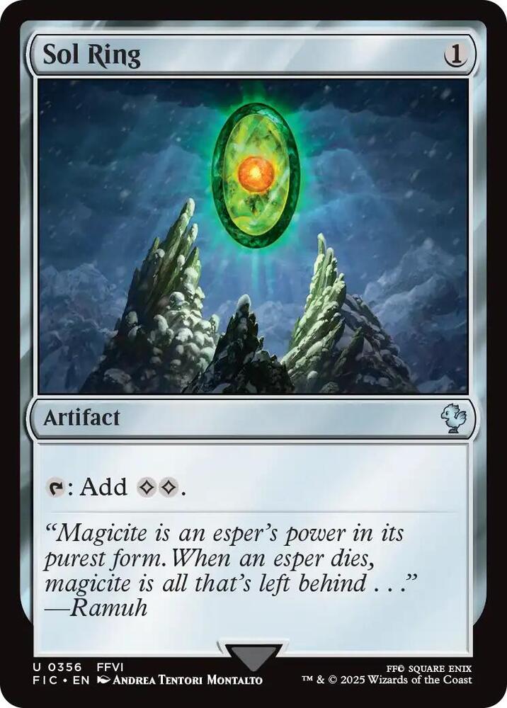 Sol Ring 356 card from Commander: FINAL FANTASY