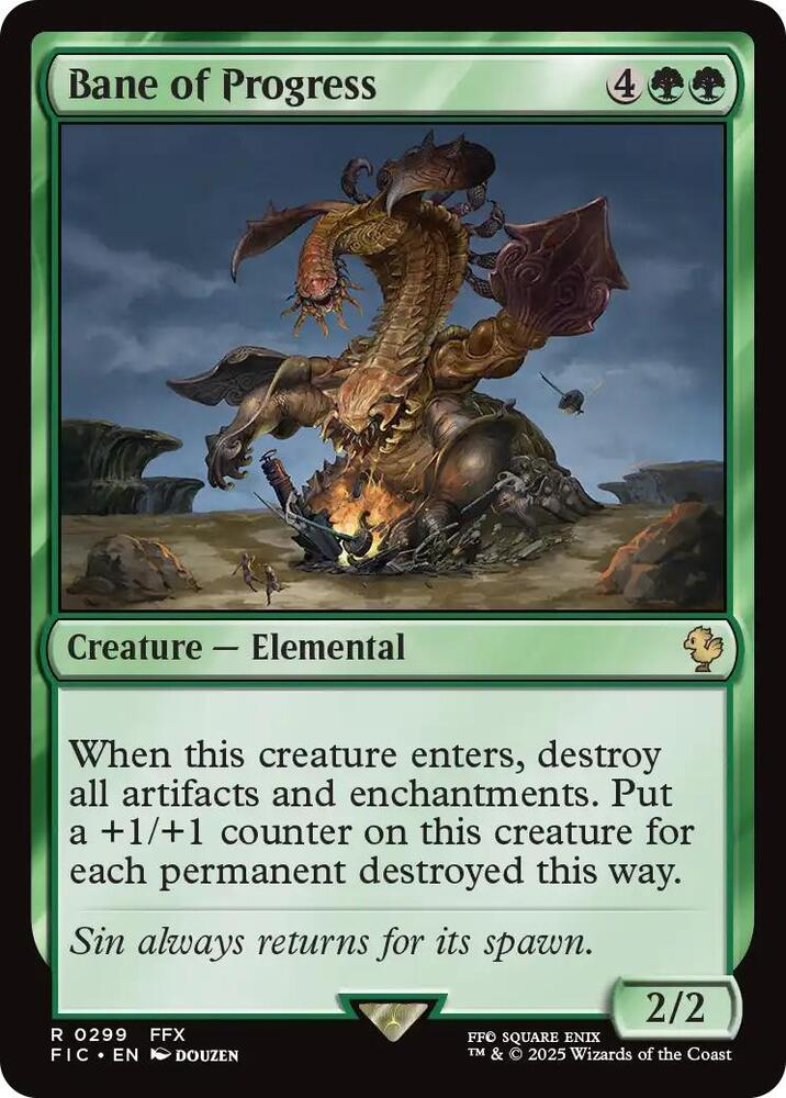 Bane of Progress 299 card from Commander: FINAL FANTASY