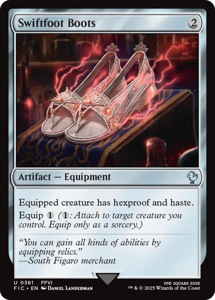 Swiftfoot Boots 361 card from Commander: FINAL FANTASY