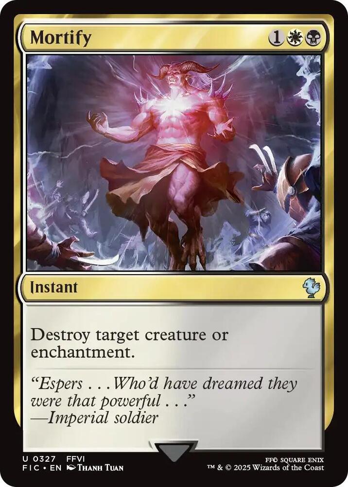 Mortify 327 card from Commander: FINAL FANTASY