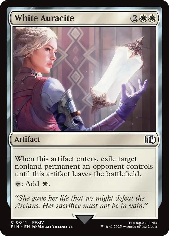White Auracite 41 card from FINAL FANTASY