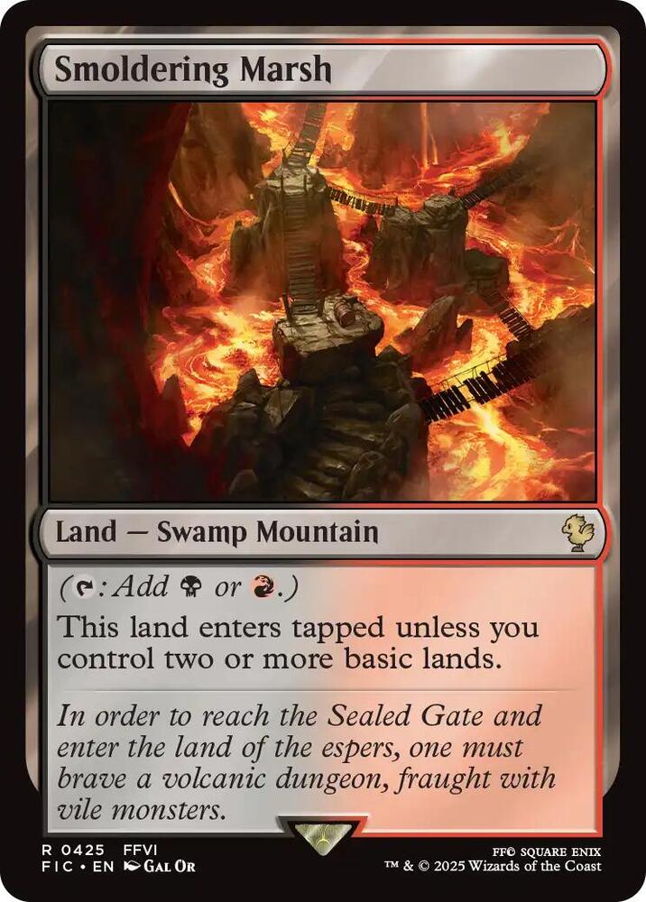 Smoldering Marsh 425 card from Commander: FINAL FANTASY