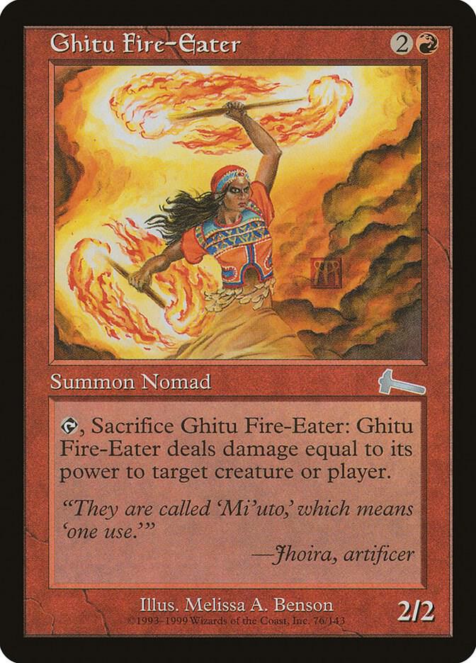 Ghitu Fire-Eater 76 card from Urza's Legacy