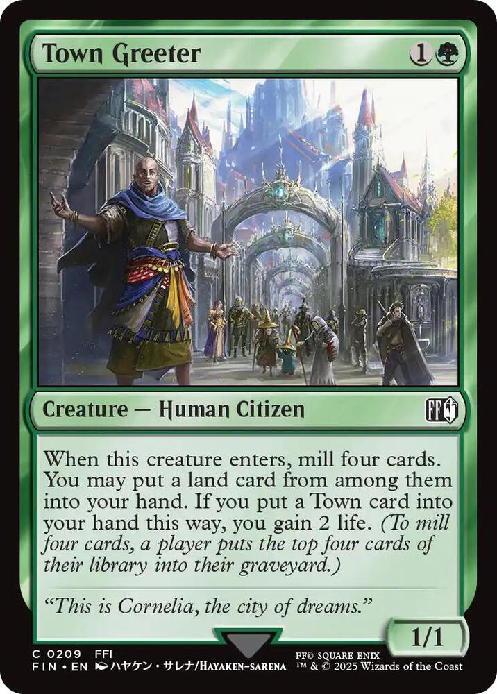 Town Greeter 209 card from FINAL FANTASY