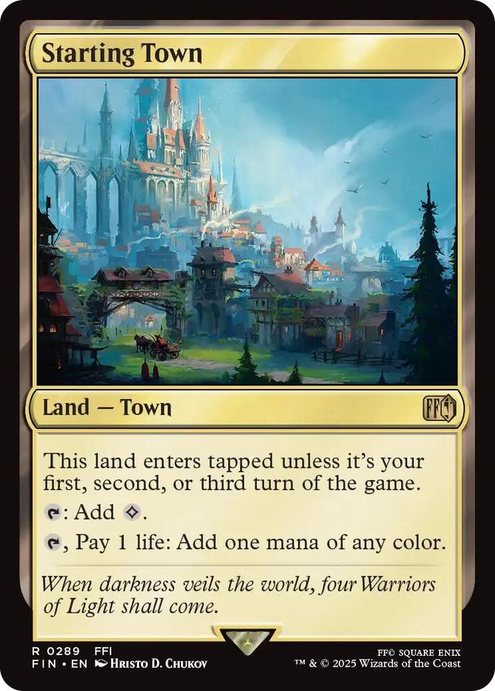 Starting Town 289 card from FINAL FANTASY