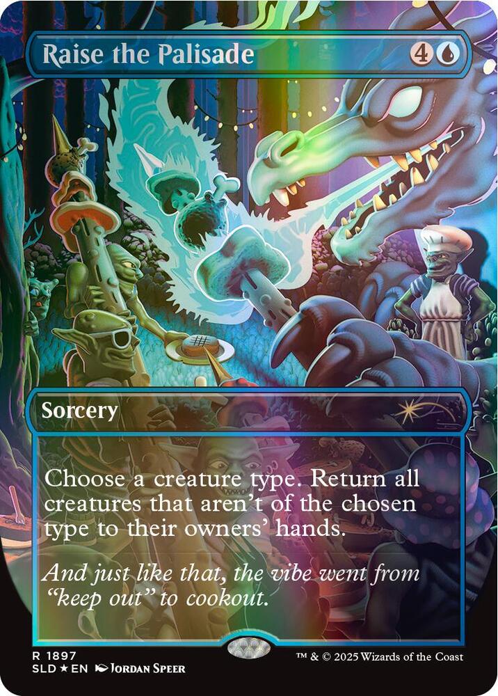 Raise the Palisade (Double Rainbow Foil) 1897 card from Secret Lair Drop Series