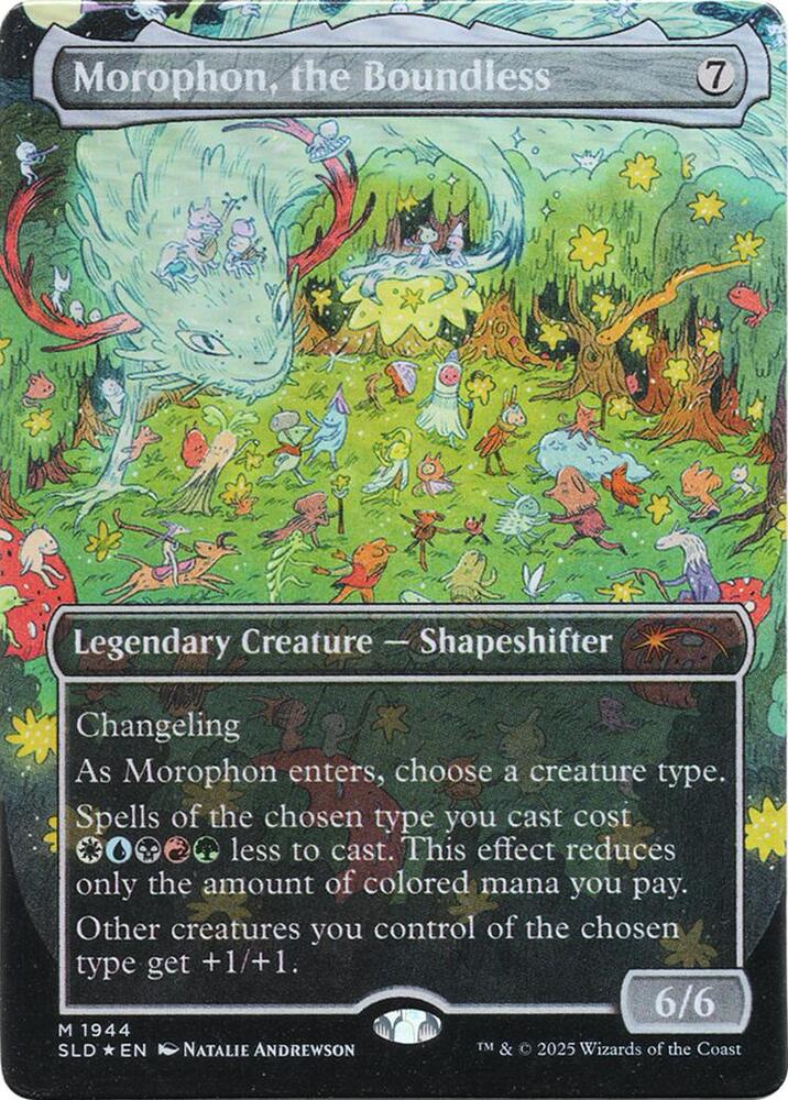 Morophon, the Boundless (Display Commander) - Thick Stock (Double Rainbow Foil) 1944 card from Secret Lair Drop Series