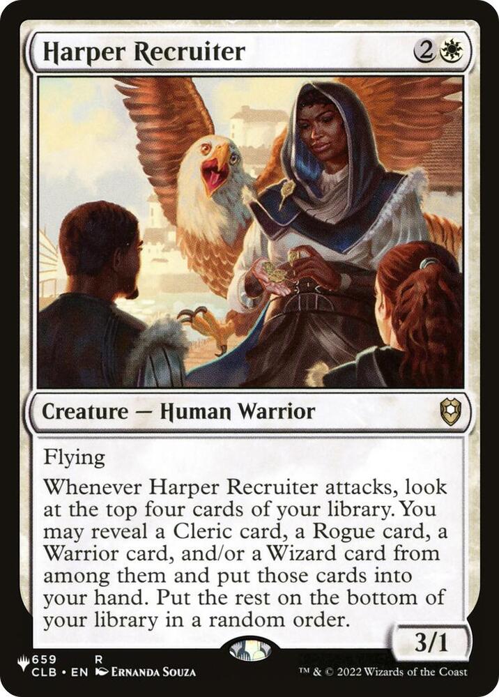 Harper Recruiter 659 card from The List Reprints
