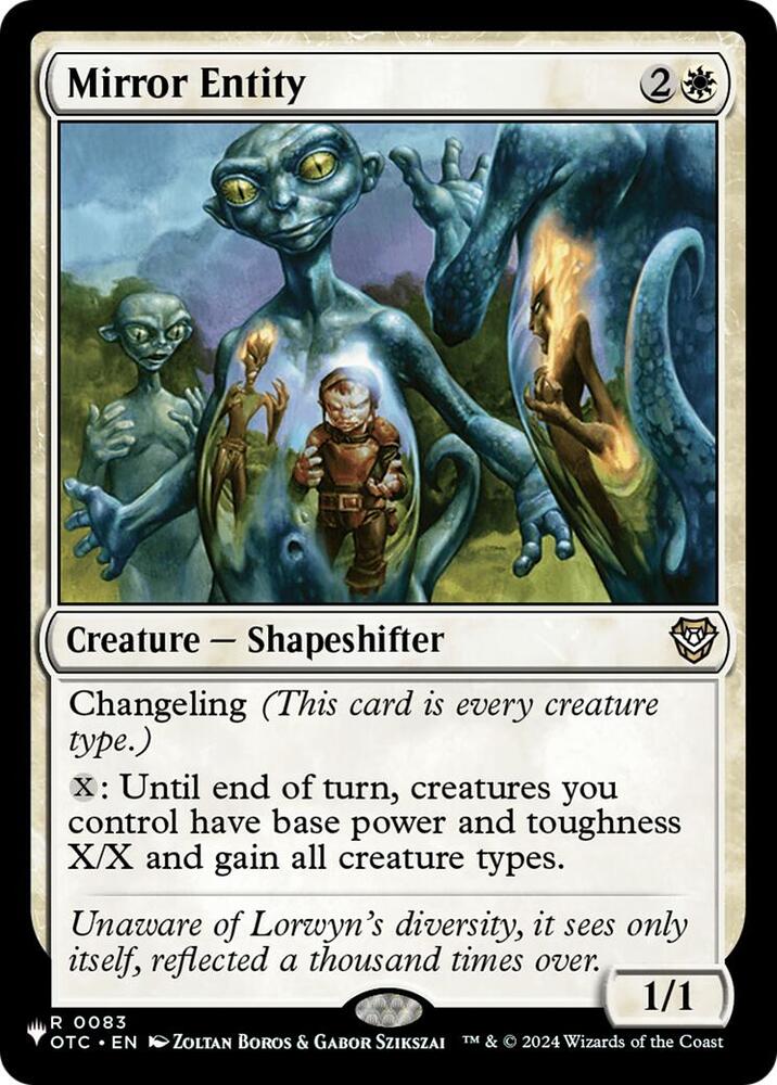 Mirror Entity (OTC) 83 card from The List Reprints