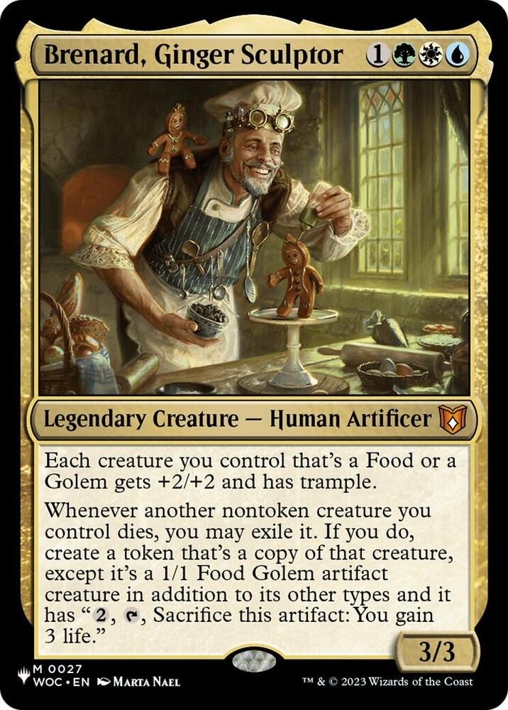 Brenard, Ginger Sculptor 27 card from The List Reprints