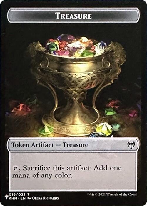 Treasure // Egg Double-Sided Token 19 // 8 card from The List Reprints