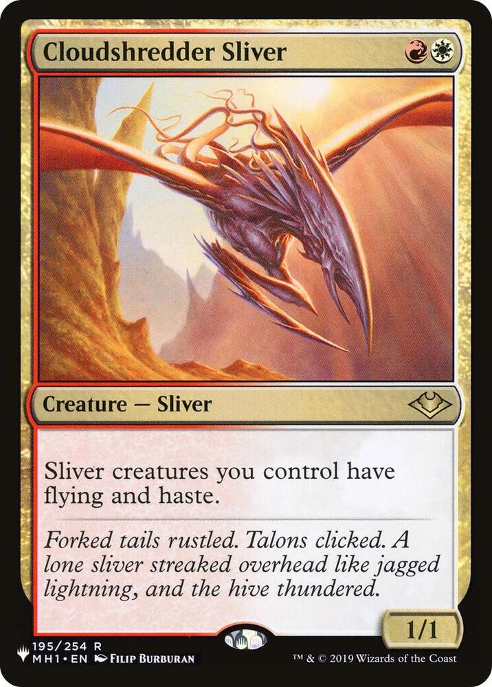 Cloudshredder Sliver 195/254 card from The List Reprints