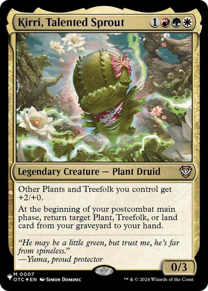Kirri, Talented Sprout 7 card from The List Reprints
