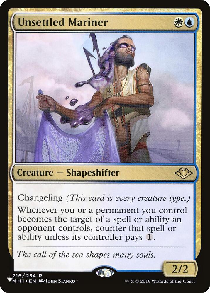 Unsettled Mariner 216/254 card from The List Reprints