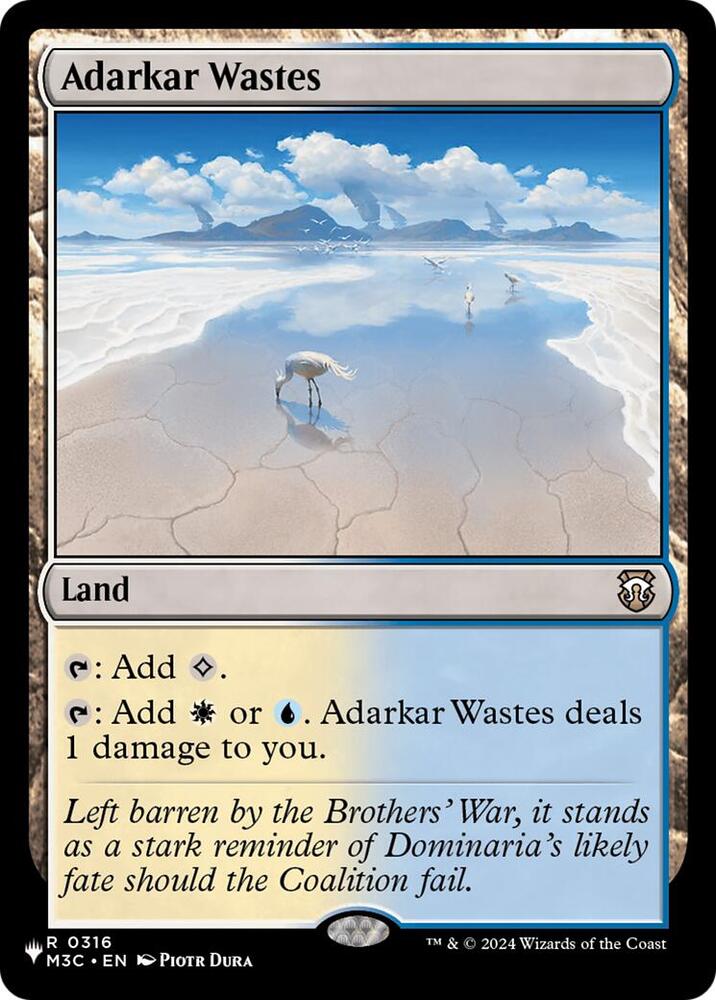Adarkar Wastes 316 card from The List Reprints