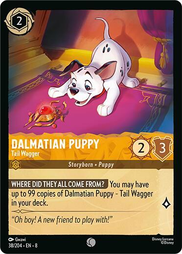 Dalmatian Puppy - Tail Wagger 38/204 card from Reign of Jafar