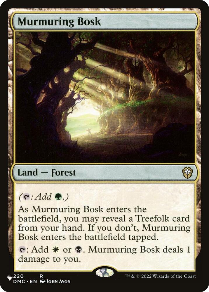 Murmuring Bosk 220 card from The List Reprints