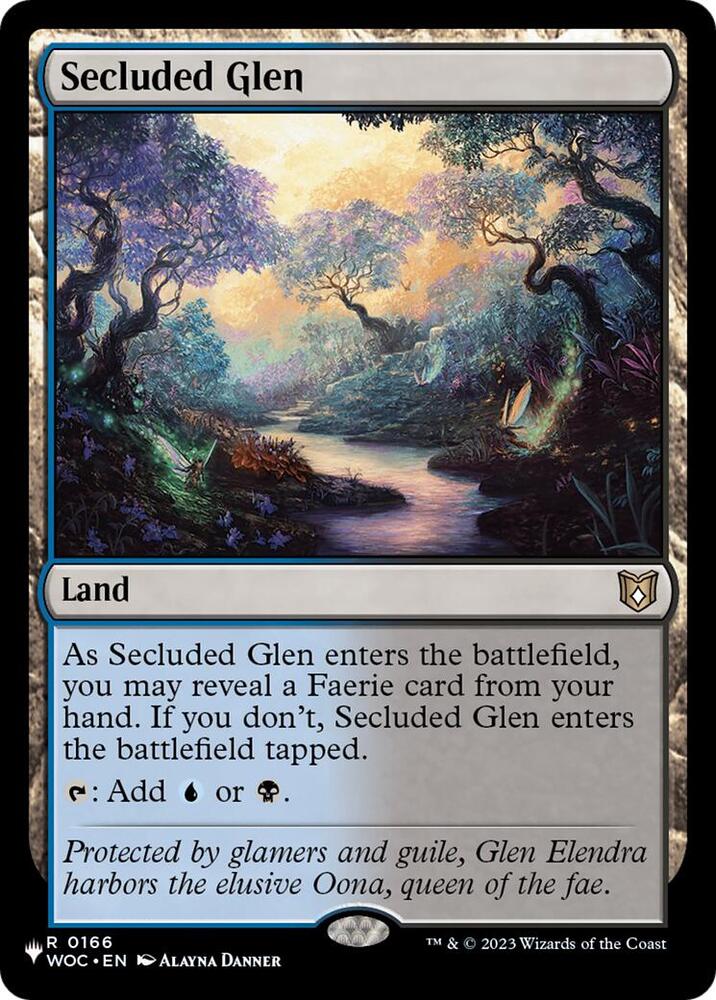Secluded Glen 166 card from The List Reprints