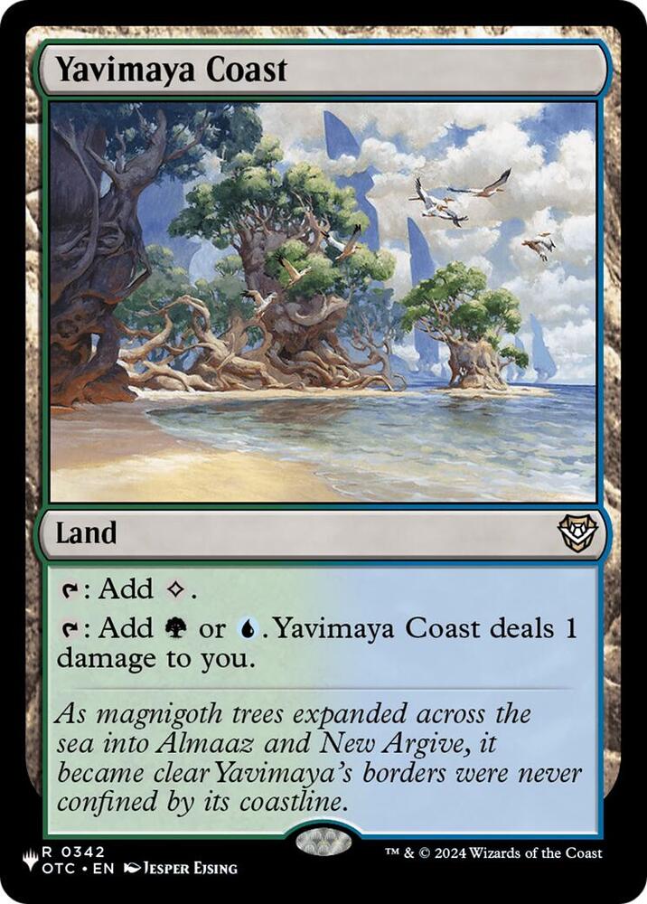 Yavimaya Coast 342 card from The List Reprints