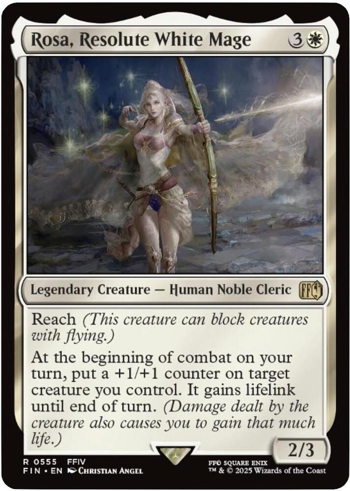 Rosa, Resolute White Mage 555 card from FINAL FANTASY