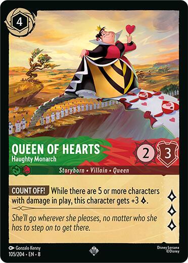 Queen of Hearts - Haughty Monarch 105/204 card from Reign of Jafar
