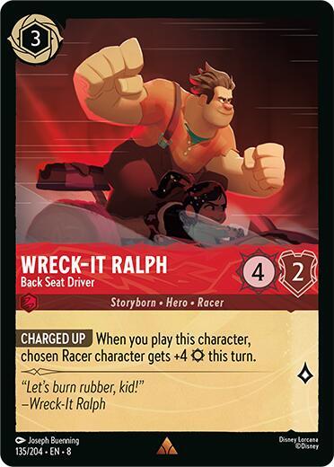 Wreck-It Ralph - Back Seat Driver 135/204 card from Reign of Jafar