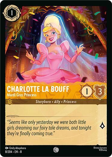 Charlotte La Bouff - Mardi Gras Princess 8/204 card from Reign of Jafar