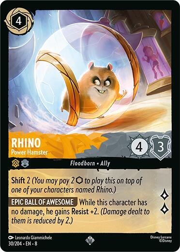 Rhino - Power Hamster 30/204 card from Reign of Jafar