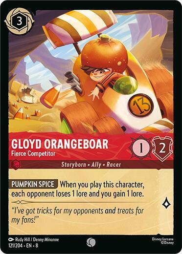 Gloyd Orangeboar - Fierce Competitor 121/204 card from Reign of Jafar