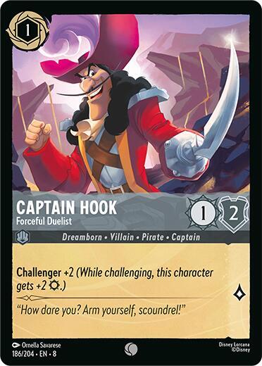Captain Hook - Forceful Duelist 186/204 card from Reign of Jafar