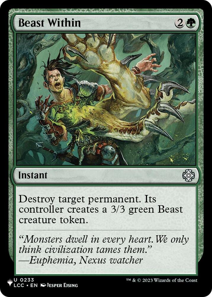 Beast Within (LCC) 233 card from The List Reprints