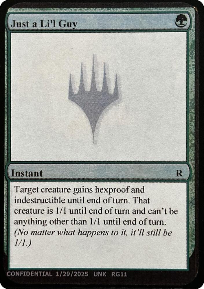 Just a Li'l Guy card from Un-Known Event Playtest Cards