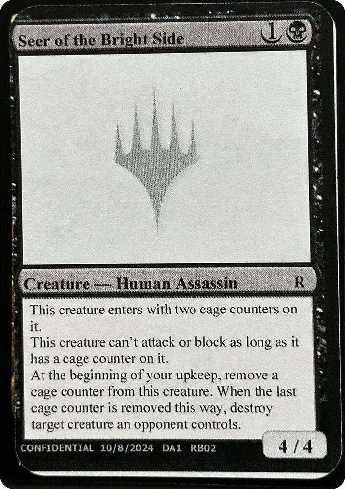 Seer of the Bright Side card from Un-Known Event Playtest Cards