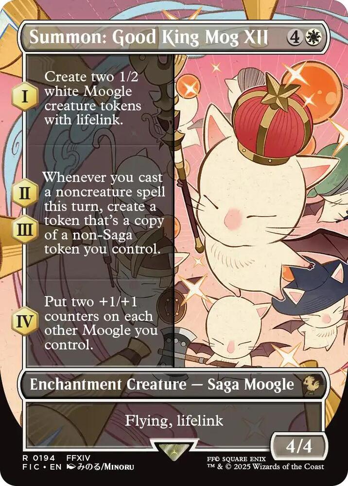 Summon: Good King Mog XII (Borderless) 194 card from Commander: FINAL FANTASY