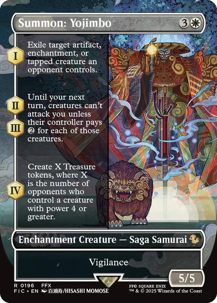 Summon: Yojimbo (Borderless) 196 card from Commander: FINAL FANTASY