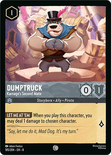 Dumptruck - Karnage's Second Mate 185/204 card from Reign of Jafar