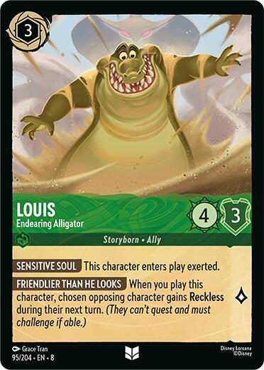 Louis - Endearing Alligator 95/204 card from Reign of Jafar