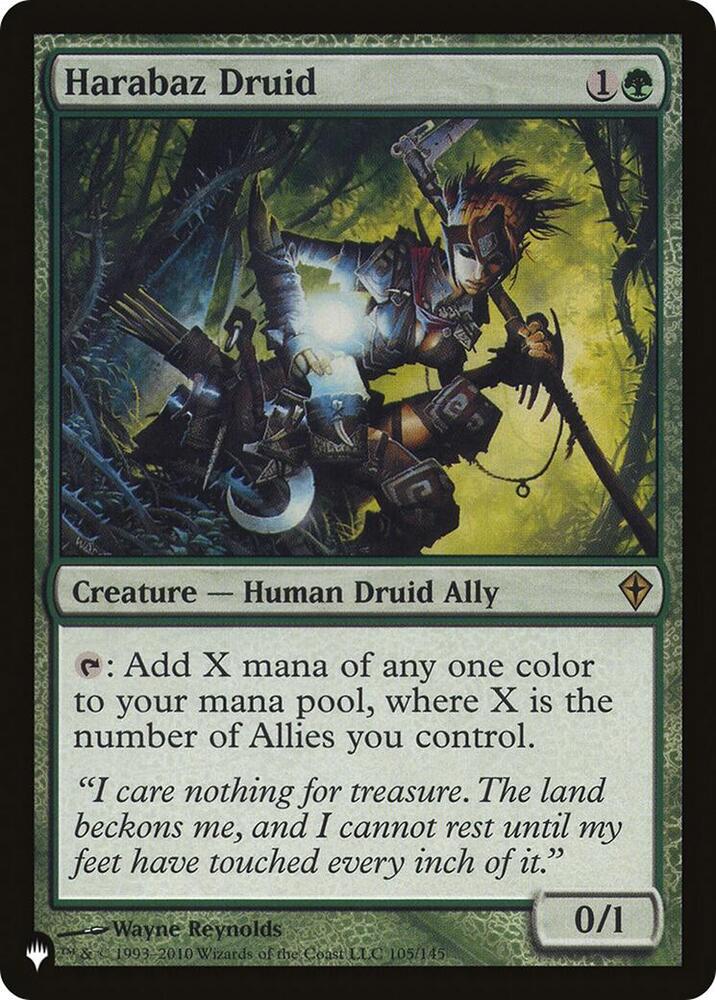 Harabaz Druid 105/145 card from The List Reprints