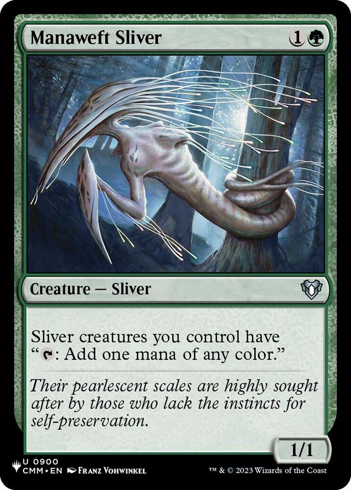 Manaweft Sliver (CMM) 900 card from The List Reprints