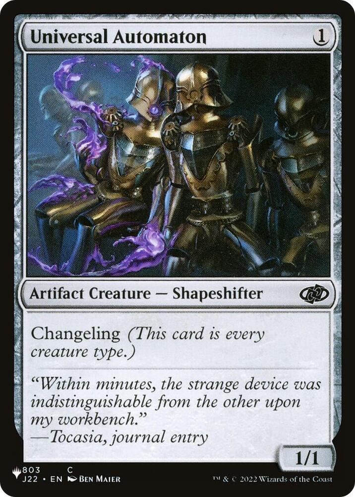 Universal Automaton (J22) 803 card from The List Reprints