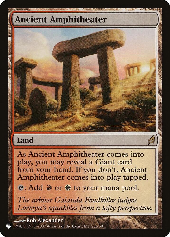 Ancient Amphitheater 266/301 card from The List Reprints