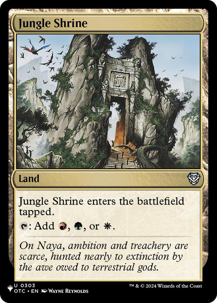 Jungle Shrine (OTC) 303 card from The List Reprints