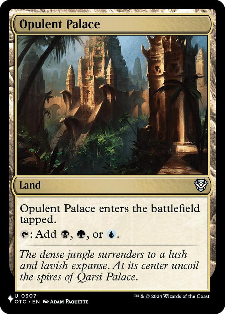 Opulent Palace (OTC) 307 card from The List Reprints