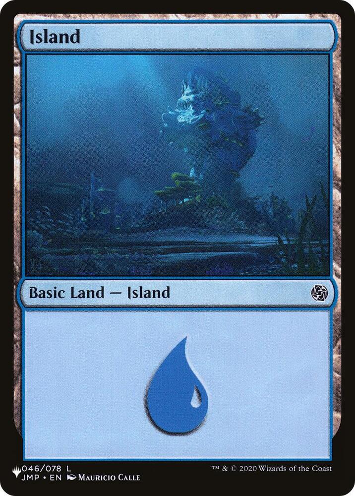 Island (046) (JMP) 046/078 card from The List Reprints