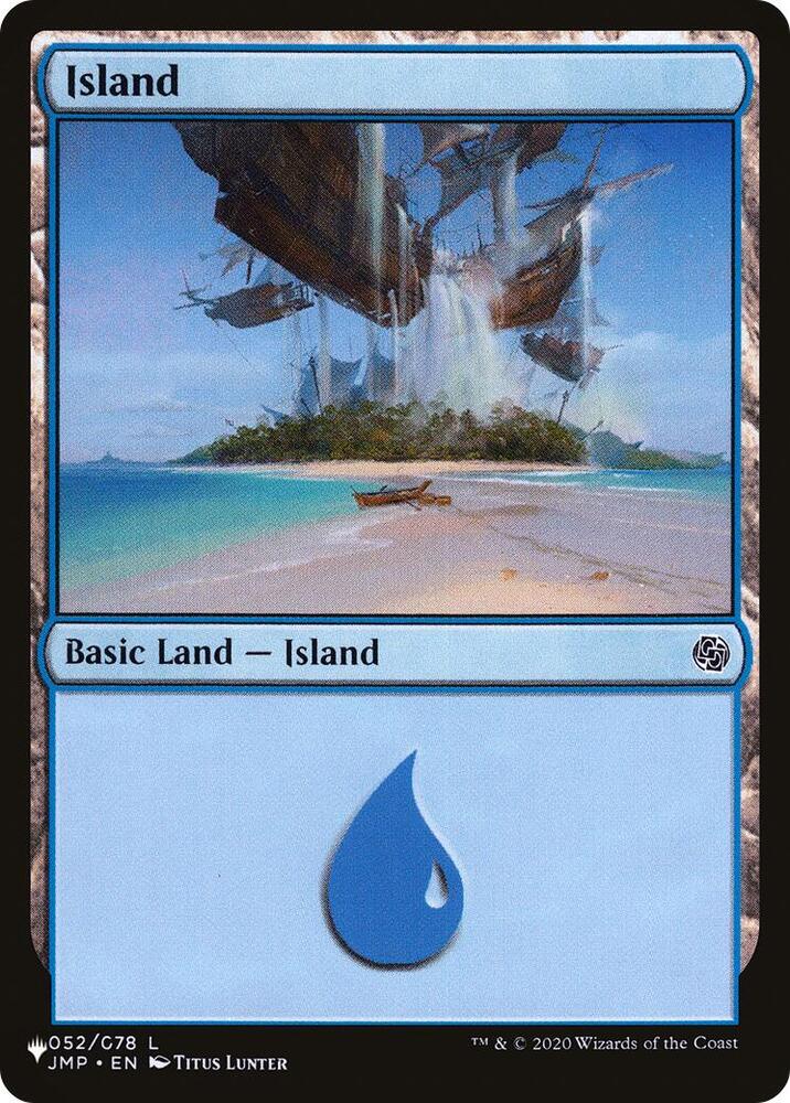 Island (052) (JMP) 052/078 card from The List Reprints