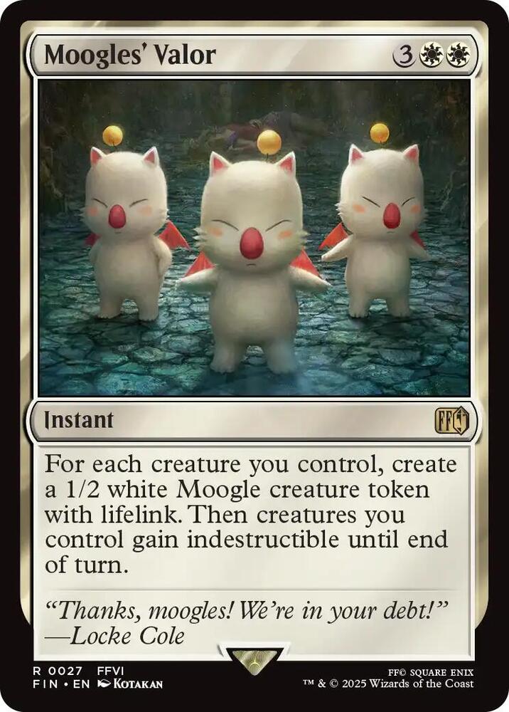 Moogles' Valor 27 card from FINAL FANTASY
