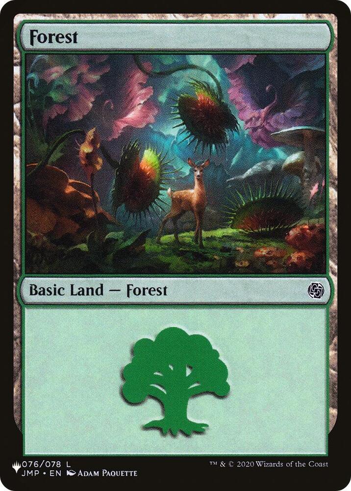 Forest (076) (JMP) 076/078 card from The List Reprints