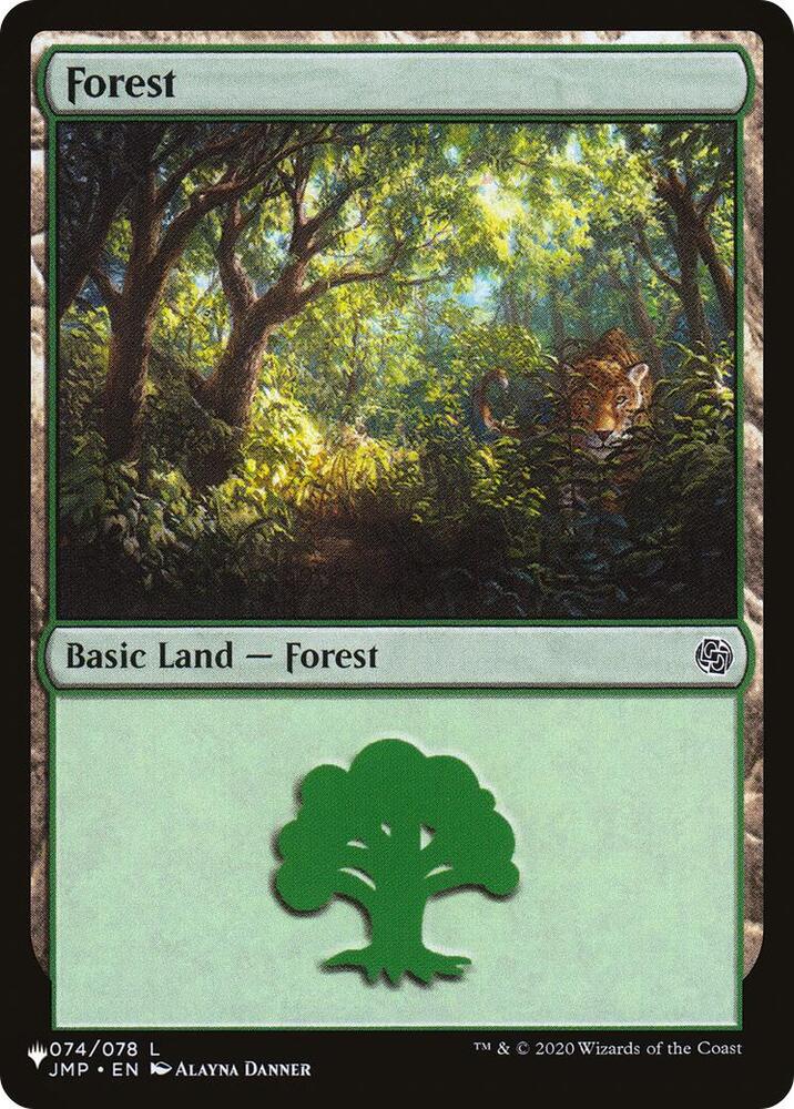 Forest (074) (JMP) 074/078 card from The List Reprints