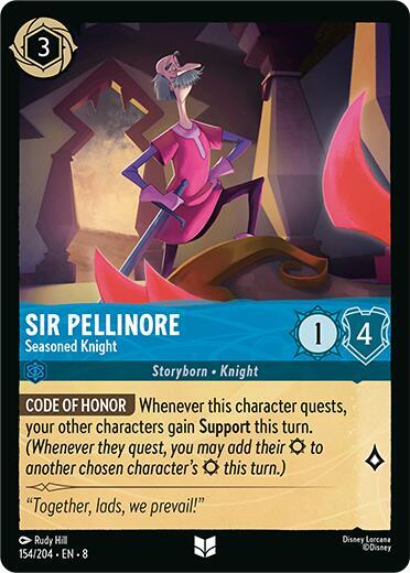 Sir Pellinore - Seasoned Knight 154/204 card from Reign of Jafar